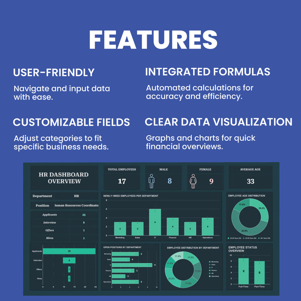 HR Dashboard Overview Template
