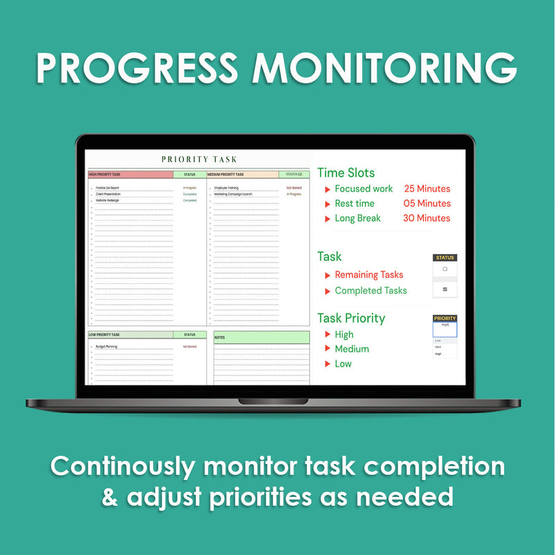 Priority Task Manager & To-Do List Template (Excel & Google Sheets)