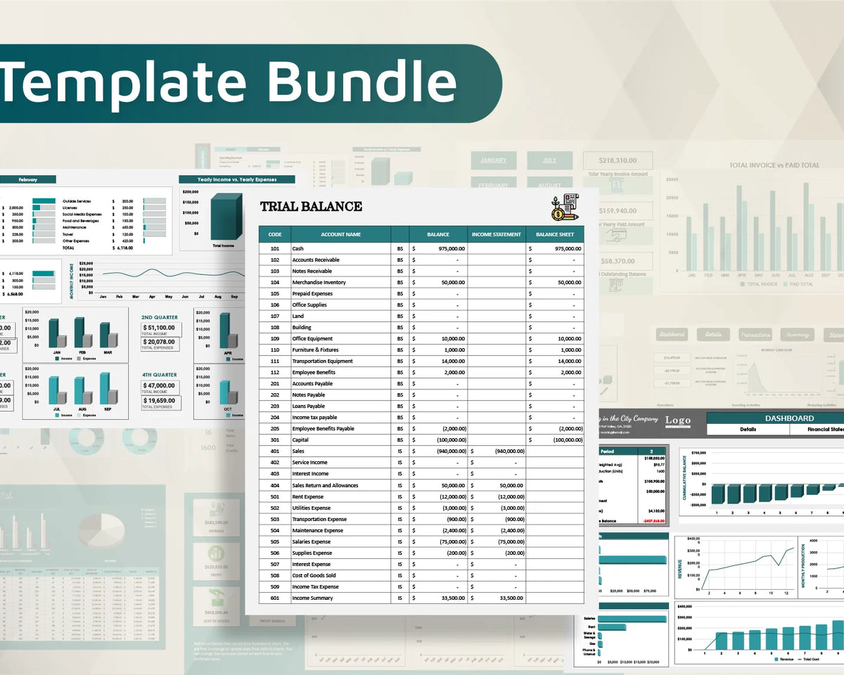 20 Small Business Excel Templates Bundle