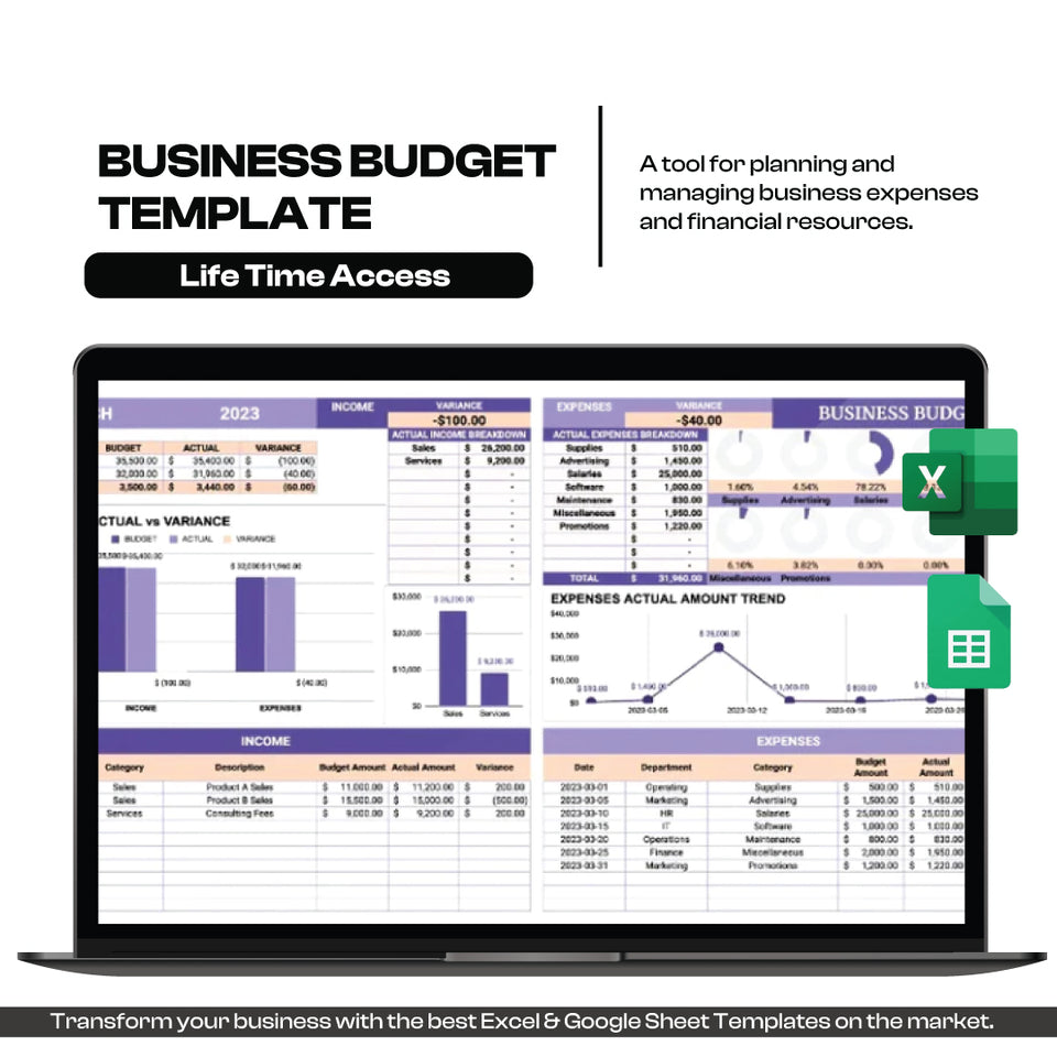 Business Budget Template