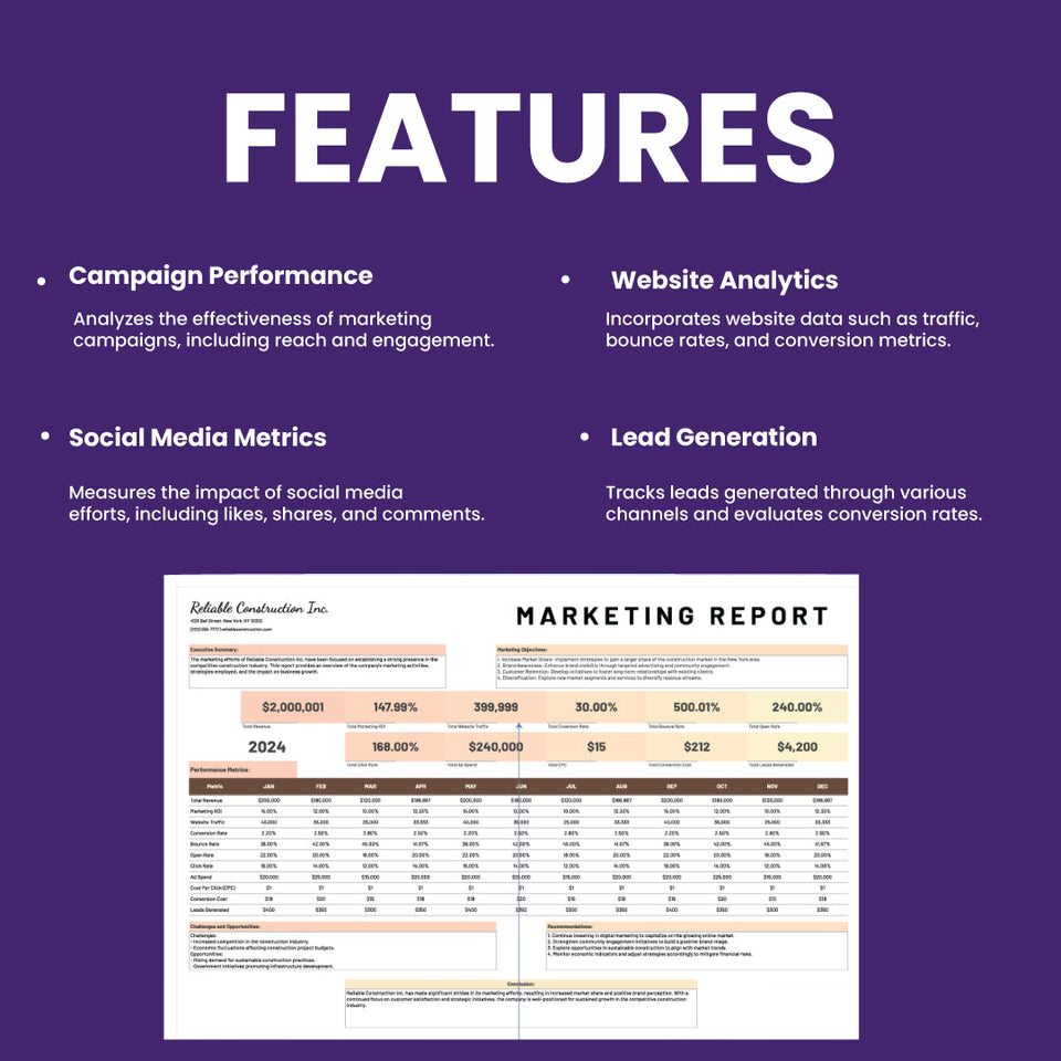 Marketing Report Template