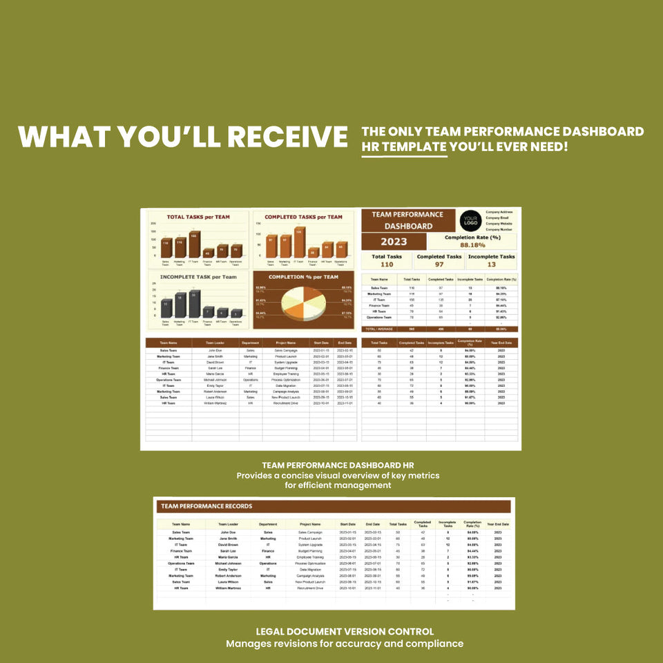 Team Performance Dashboard HR