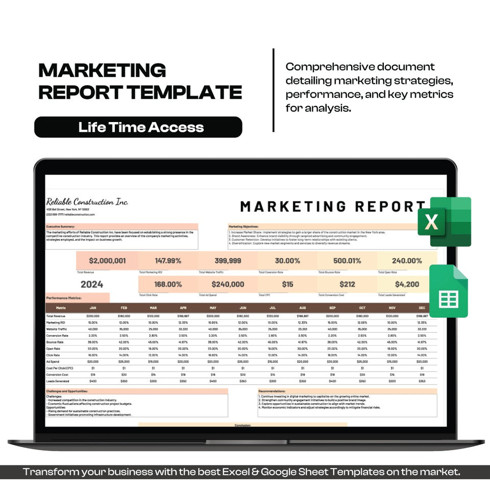 Marketing Report Template