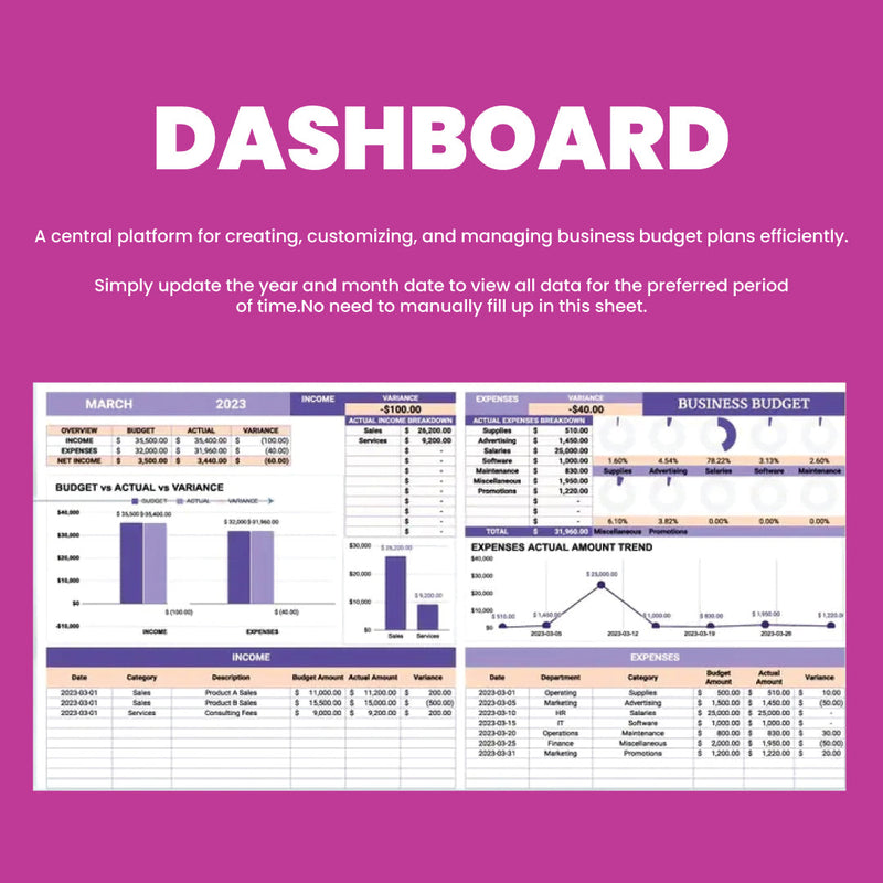 Business Budget Template