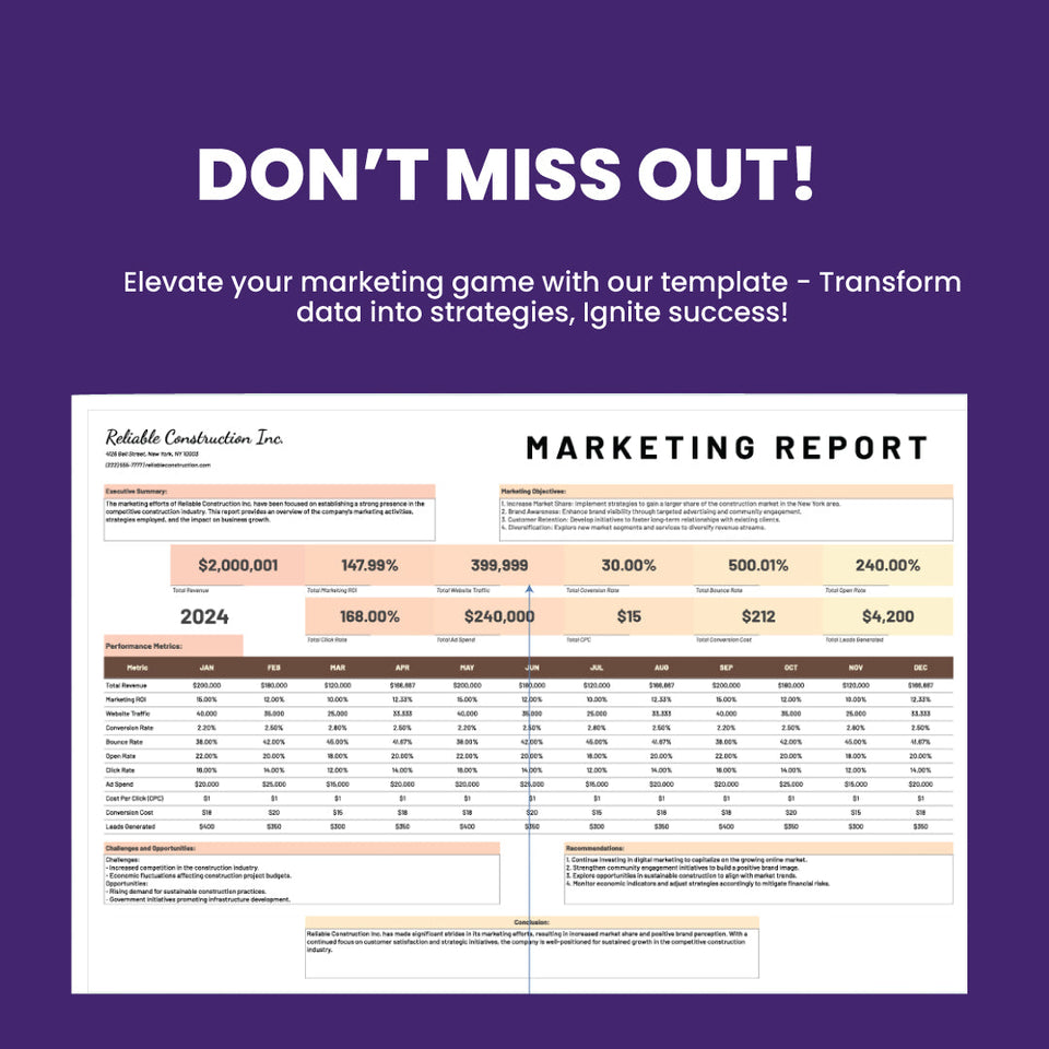 Marketing Report Template