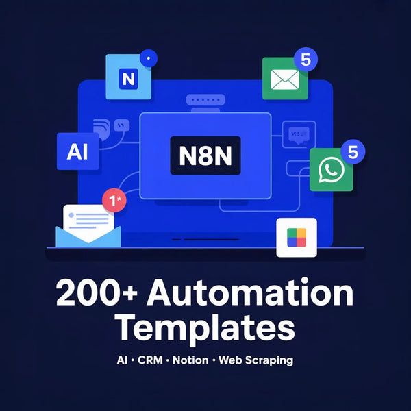 n8n + AI Automation Pack – 200+ Templates for Lead Gen, CRM, Notion, Web Scraping & more