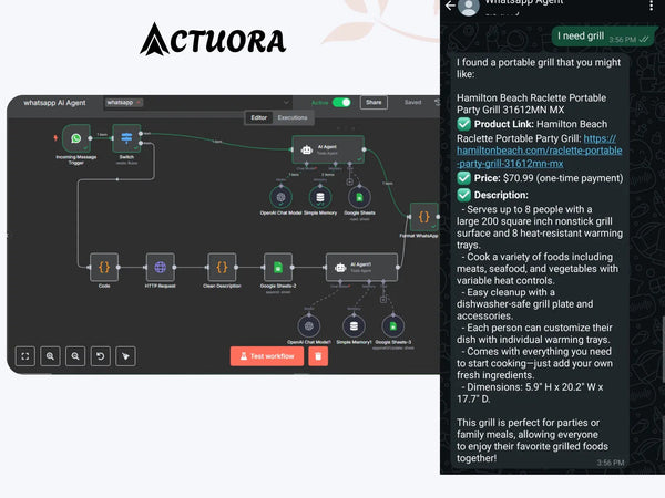n8n AI WhatsApp Chatbot Automation Workflow Template