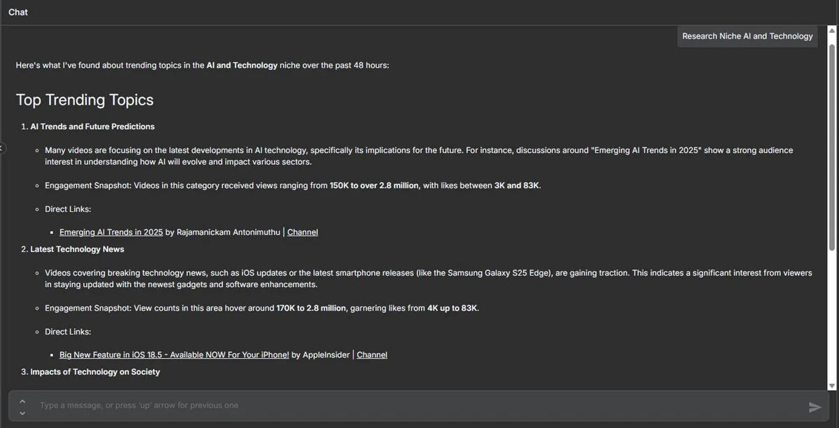 n8n Workflow - YouTube Trend Explorer