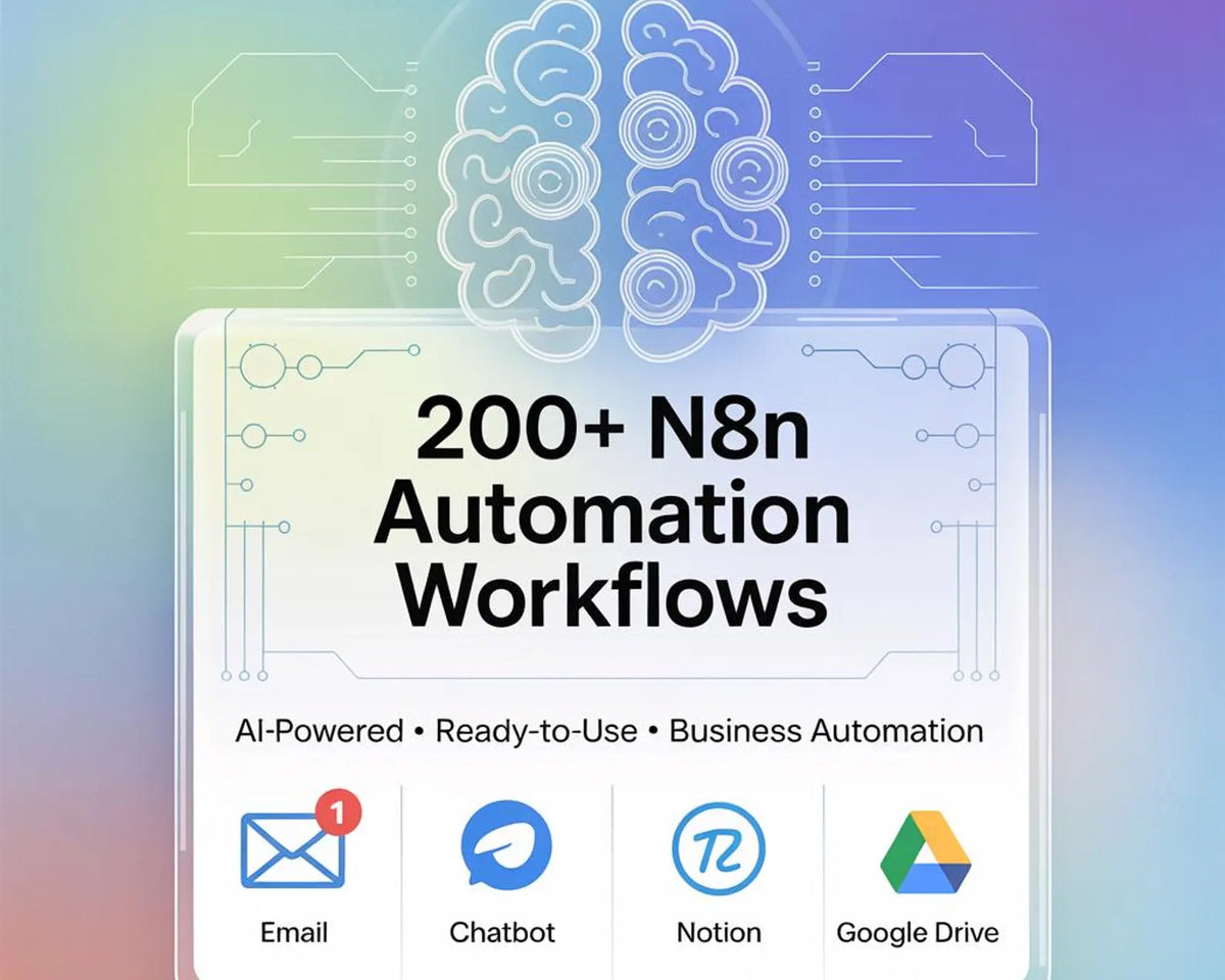 n8n + AI Automation Pack – 200+ Templates for Lead Gen, CRM, Notion, Web Scraping & more