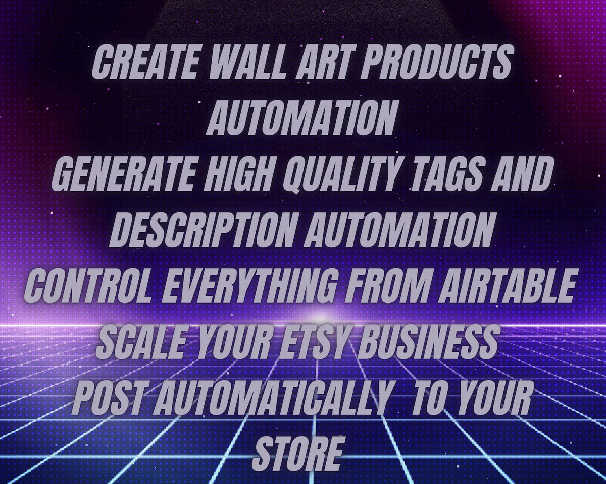 Make.com Wall Art Automation | Auto-Generate Designs, Mockups & Etsy Listings with AI | Print on Demand Workflow Template