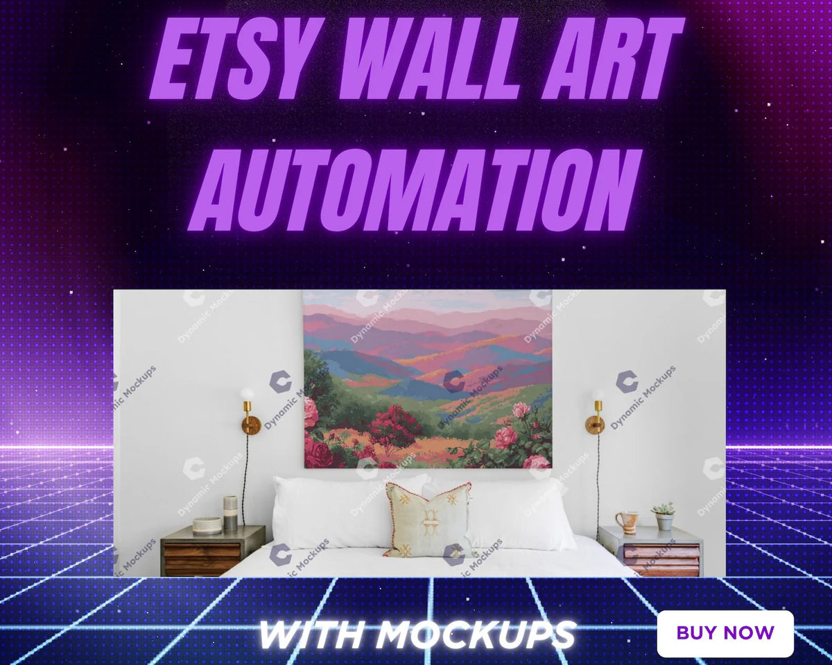Make.com Wall Art Automation | Auto-Generate Designs, Mockups & Etsy Listings with AI | Print on Demand Workflow Template