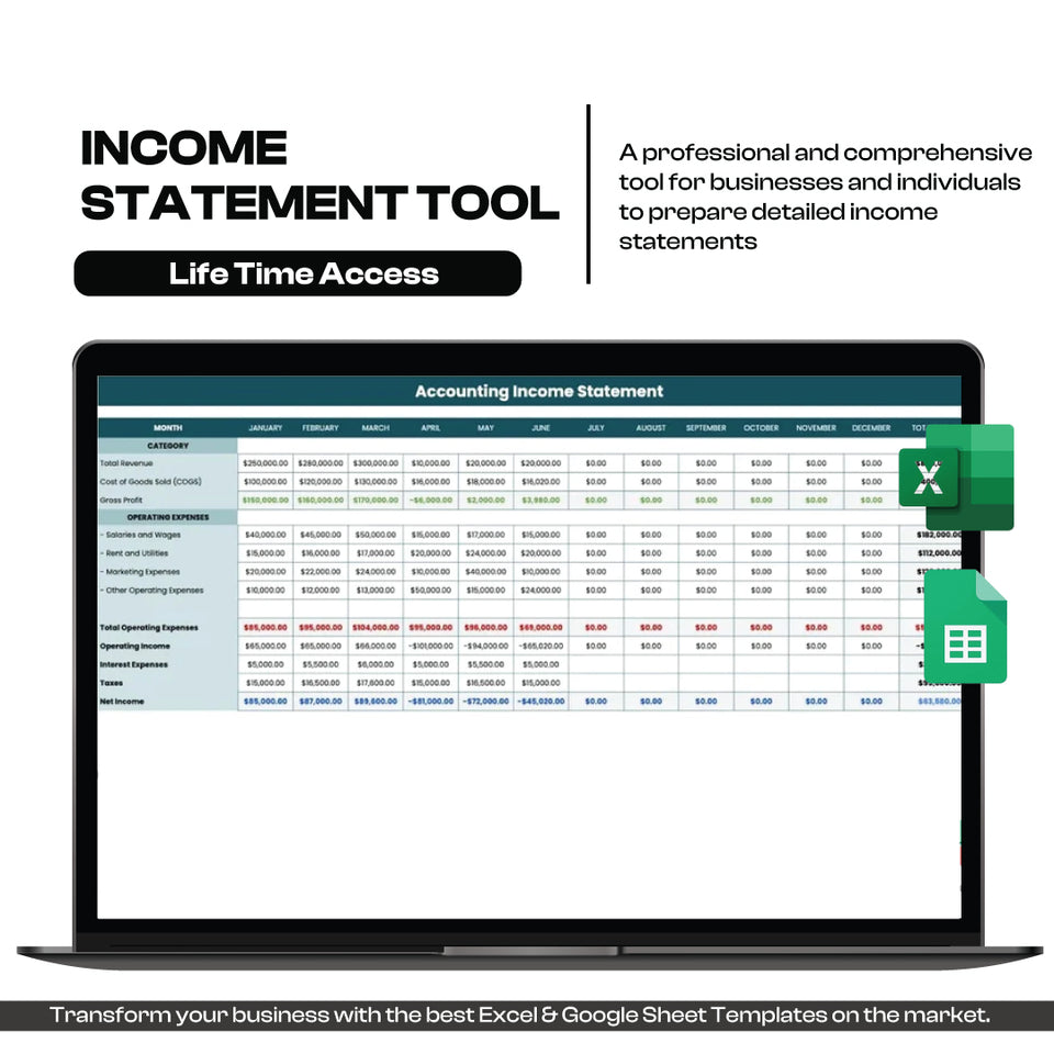 Income Statement Tool
